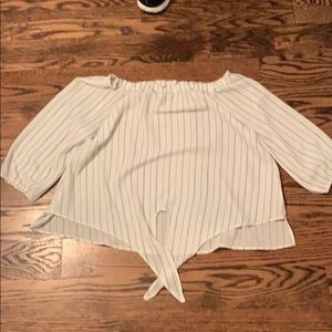 Abbr line off shoulder top